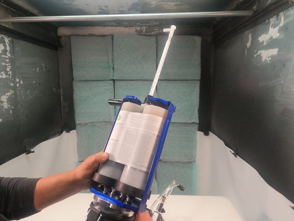 cartridge loaded into qwik spray gun