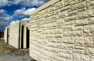 detailed concrete walls made from urethane rubber formliners