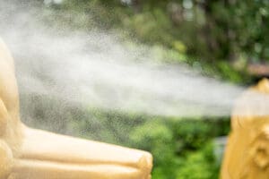 high pressure hard coat spray outdoors